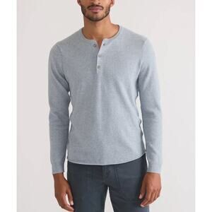 Marine Layer Sweater Henley Shirt Misty Heather Men’s L